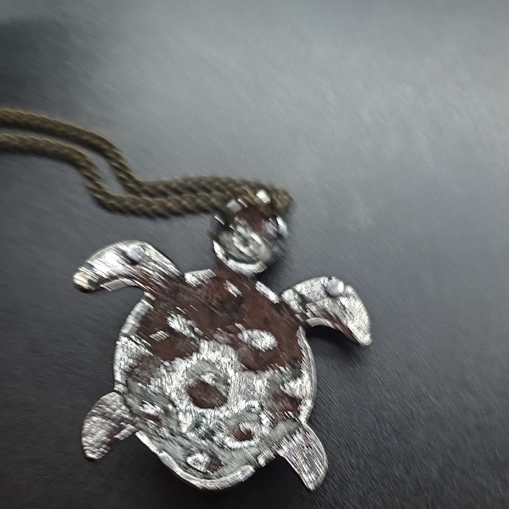 Source Unknown Multicolor Crystal Turtle Pendant … - image 3